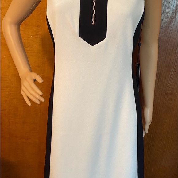 Tommy Hilfiger Size 4 Black and White Dress NWT Retail $99.00 - Picture 1 of 5